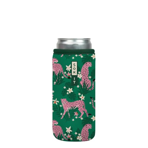 CanSok Sleeve for Beer & Soda Insulated Neoprene Cover (Paradise Prowl / 12oz Slim Can Sleeve)