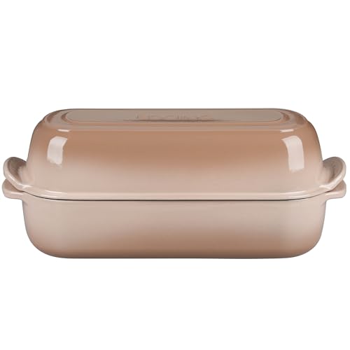 Enameled Cast Iron Loaf Pan with Lid (Mocha)