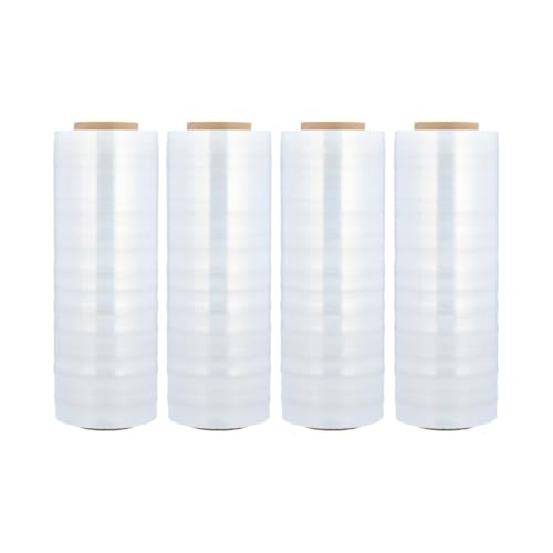 PSBM Cast Hand Stretch Wrap Plastic Shrink Film 12" x 1500' 65 GA 4 Rolls