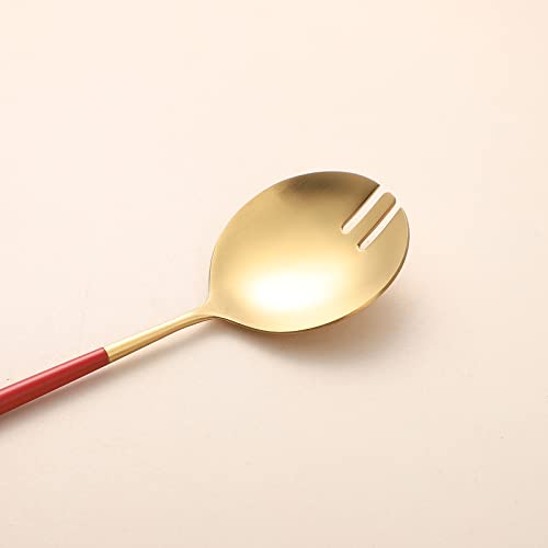 Salad Servers (Red/Gold)