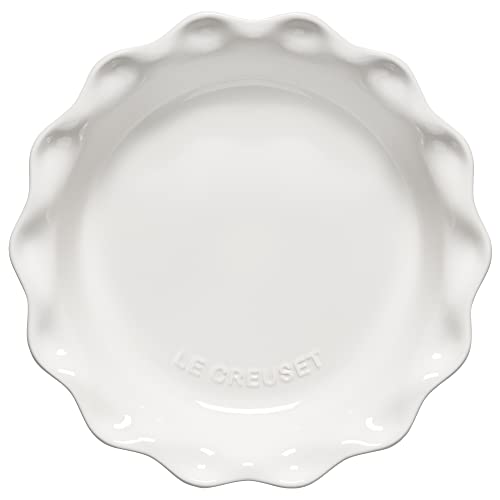 Stoneware Heritage Fluted Pie Dish (White)