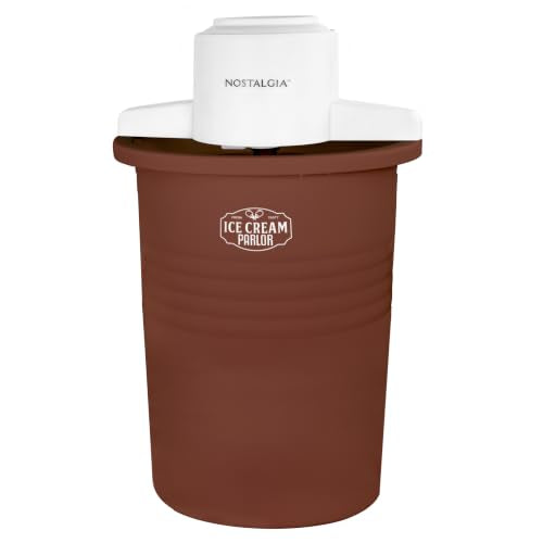Electric Ice Cream Maker (6 Qt / White/Dark Bown)