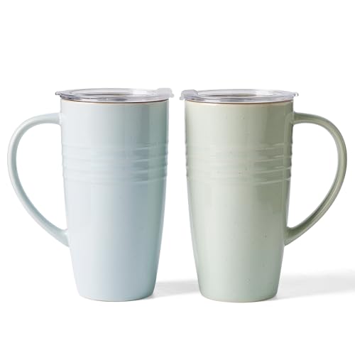 Jupiter Large Coffee Mug (Jupiter-Light Blue and Light Green / 2pcs)