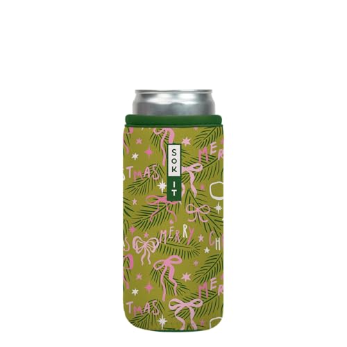 CanSok Sleeve for Beer & Soda Insulated Neoprene Cover (Tied with Cheer / 12oz Slim Can Sleeve)
