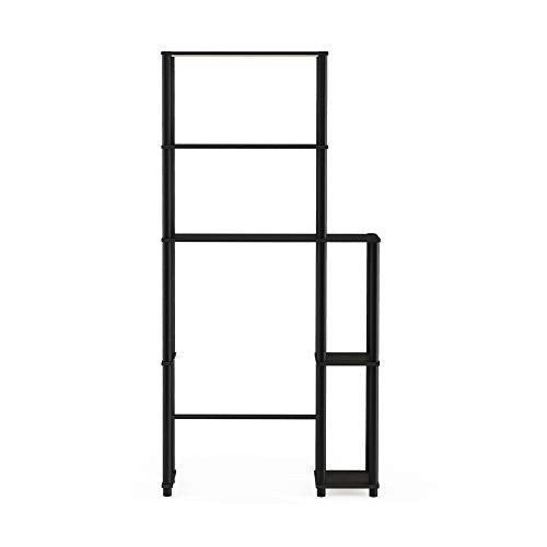 Turn-N-Tube Over The Toilet Storage, 5 Shelves Bathroom Organizer Space Saver Rack, Espresso/Black (Espresso/Black / Side Rack)