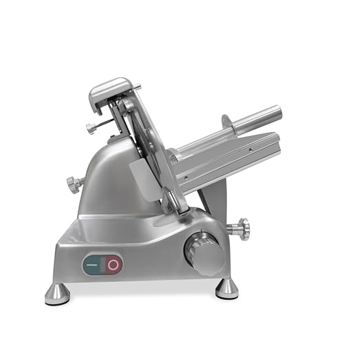 MS 10SL Commercial 320w Electric Meat Slicer 10 (Anodized Silver)