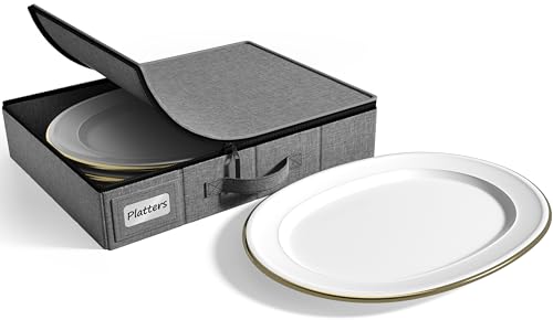 Platter Storage Case for Dinnerware (Gray / Platter Storage)
