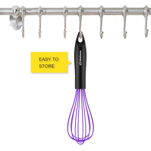 Silicone Whisk 10" Kitchen Whisk (Purple / 1-Pack)
