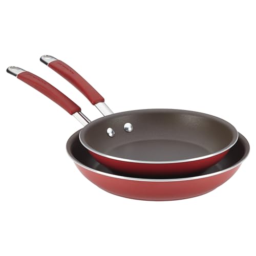 Cucina Nonstick Frying Pan Set (Skillet Set (9.25" & 11") / Cranberry Red)