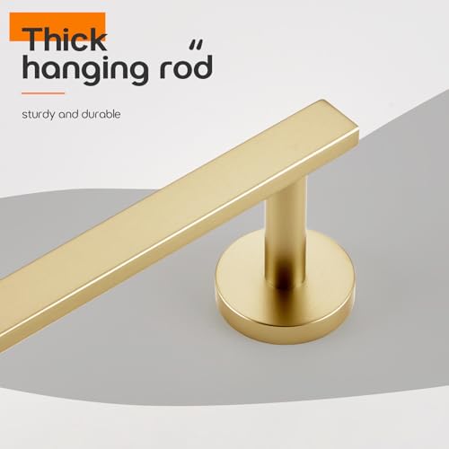 12 Inch Bathroom Towel Bar Bath Towel Rack Kitchen Towel Holder Towel Ring Wall Mounted SUS304 Stainless Steel Brushed Gold AN4001GD (Brushed Gold / 12-Inch)