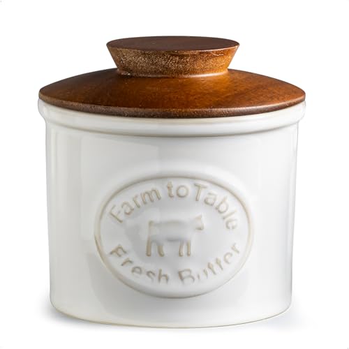 Ceramic Butter Dish With Lid (Cream White / Cow-3.94"dia)