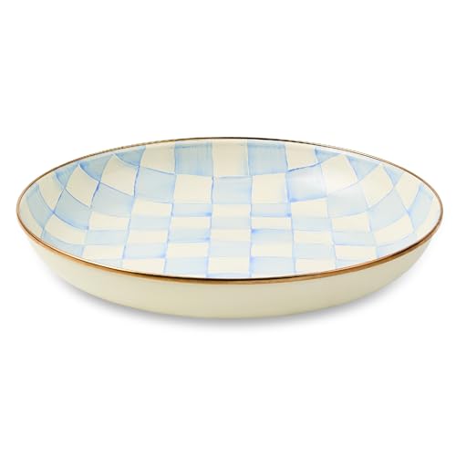 Enamel Abundant Bowl (Sky Check)