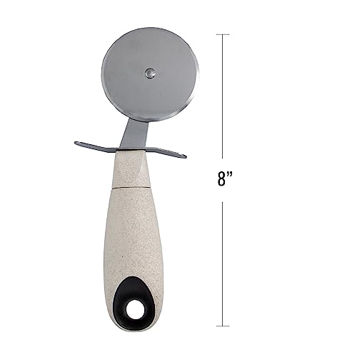 Cream Stainless Steel Wheat Straw Pizza Cutter Kitchen Utensil Home Goods