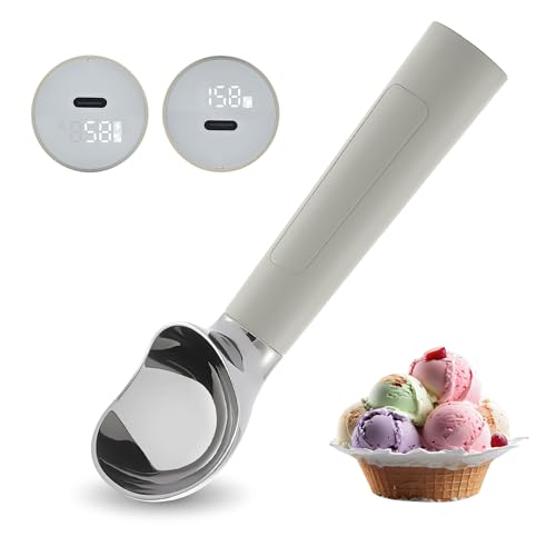 Heated Ice Cream Scoop Rechargeable (Gray / 2 oz)