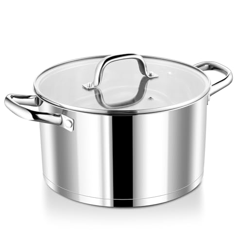8 Quarts Stock Pot with Lid (8 Quarts)