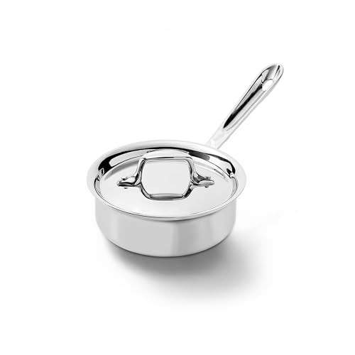 D3 Stainless Steel 1 Qt Saucepan with Lid (1.1 Quarts)