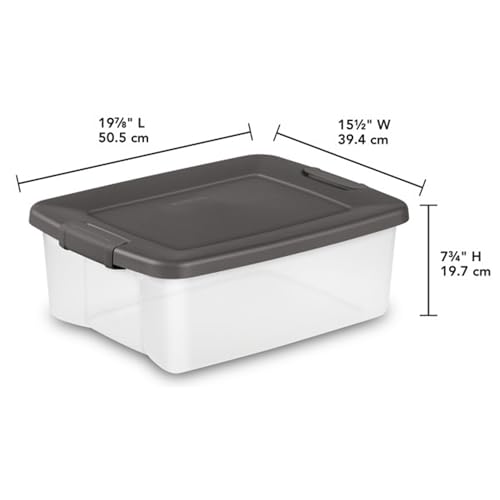 18 Pack Plastic Storage Bins w (25 Quart Tote / 18 Pack)