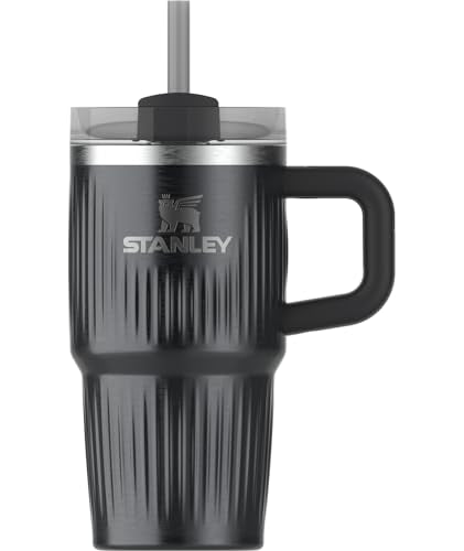 Quencher H2.0 Tumbler with Handle and Straw 20 oz (20 Ounces / Fluted Black)