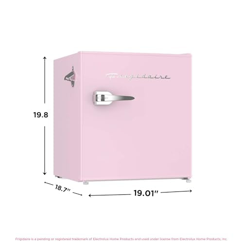 EFR176 1.6 cu. ft. Retro Bar Fridge with Side Bottle Opener (Pink)