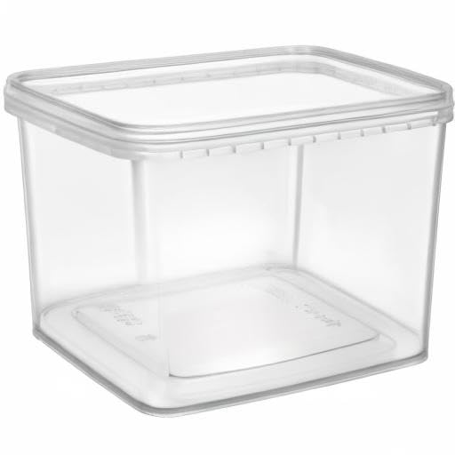 64 oz 20 Large Pack Square Clear Deli Containers with Lids Disposable BPA Free Plastic Food Storage Containers with Lids Airtight for Meal Prep Take Out Kitchen (64 oz)