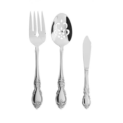 Louisiana 6 Piece Silverware Serving Set (6-Piece Serving Utensils Set, Set of 6)