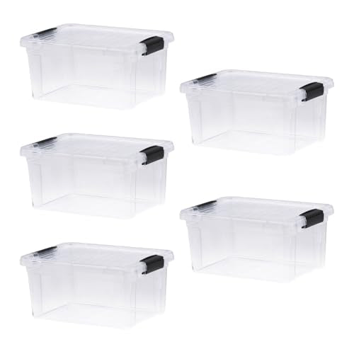6.6 Quart Clear Plastic Storage Boxes with Lids (6.6 Quart)