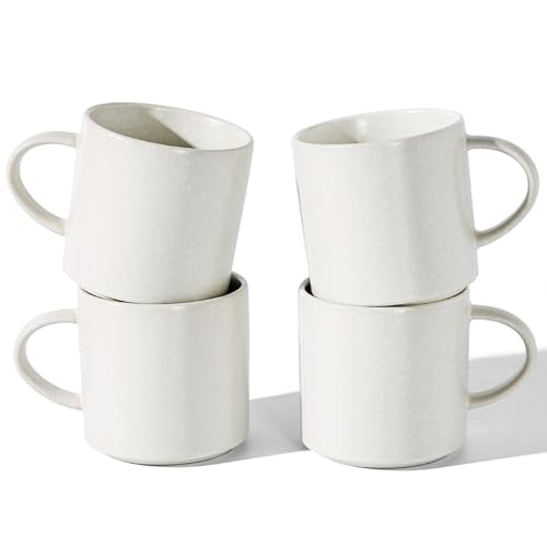 Coffee Mugs Set of 4 (Matte Beige White / 4pcs)