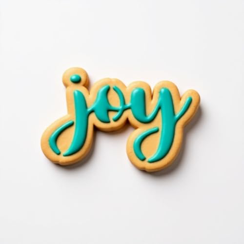 Cookie Cutter and Stencil Bundle Royal Icing Cookies Stencils Paint Your Own Biscuit Bakery Starter Kits Royal Icing Fondant Cutters Birthday Wedding Holiday Cookies Painting Coloring Pages Comb (Joy)