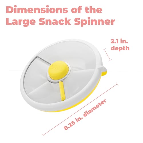 Kids Large Snack Spinner Slide Bundle with Hand Strap and Sticker Sheet (Coral Pink / Large - Slide)