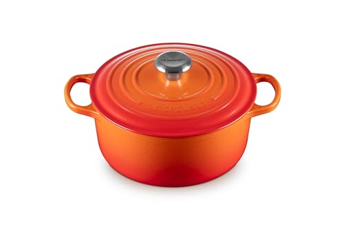 Enameled Cast Iron Round Dutch Oven (Flame / 4.5 Qt)