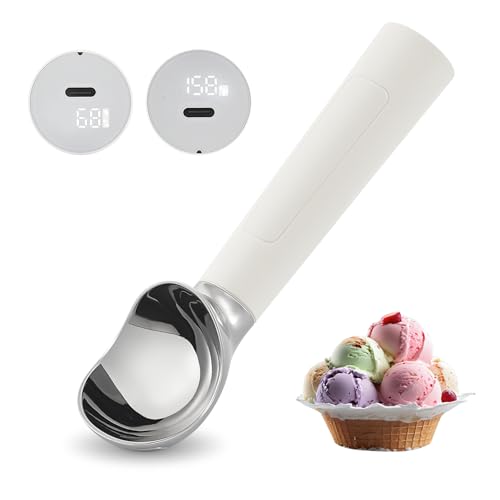 Heated Ice Cream Scoop Rechargeable (White / 2 oz)