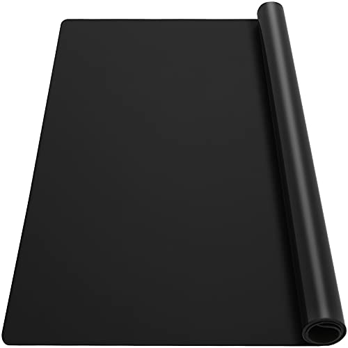 39.4x23.5in 2mm Heat Resistant Silicone Mat (Black / 39.4"L x 23.5"W)