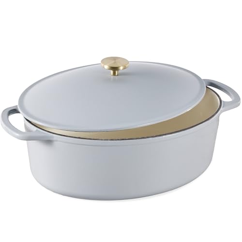 Oval 7.5 Quart Enamel Cast (French Gray / 7.5qt Oval)