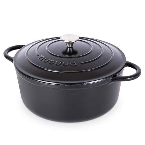 Cast Iron Dutch Oven with Lid (Black / 7.3-Quart - Deep)