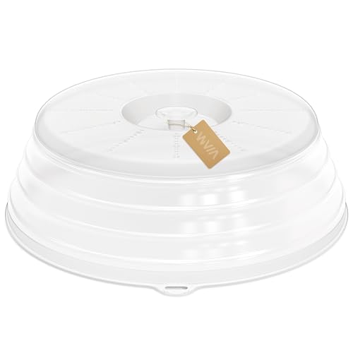 Microwave Splatter Cover Vented for Food with Hook Hole (Clear / M(11"x3.26")-Pack of 1)