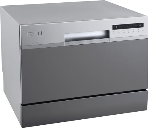 DWP63 21-5/8 Inch Wide 6 Place Setting Countertop Dishwasher - Silver (Silver)