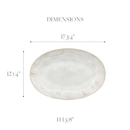 Ceramic Stoneware 18'' Oval Platter (Eivissa Sea Blue / 18'' Oval)