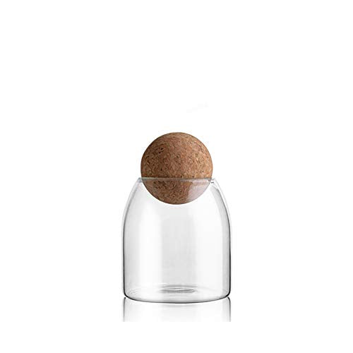 550ML 18Oz Glass Storage Container with Ball Cork (550 ml/18 oz)