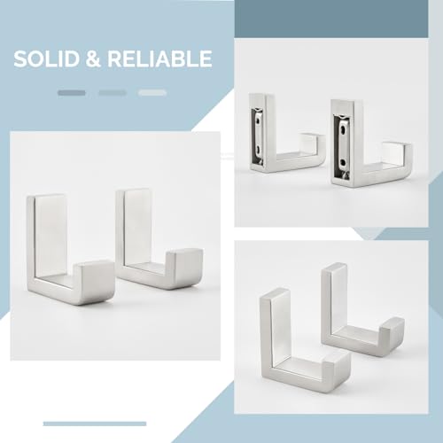 Bathroom Towel Hooks (2 Pack / Brushed Nickel)