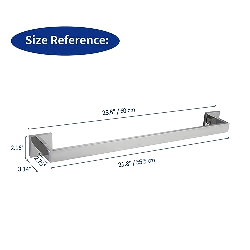 23.6 Inch Single Towel Bar Rack (Polished Chrome / 23.6-Inch)