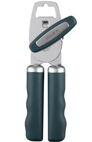 Manual Can Opener Heavy Duty Patented Stainless Steel (Green / Comfy Grip)