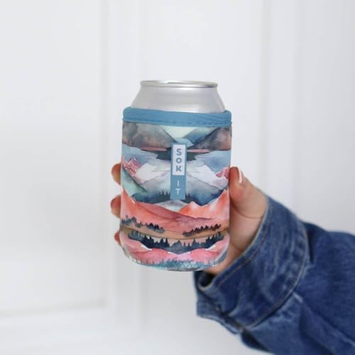 CanSok Sleeve for Beer & Soda Insulated Neoprene Cover (Wanderlust Wonders / 12oz Slim Can Sleeve)