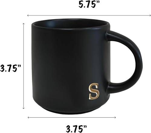 Black Ceramic Coffee Mug (Black-S)