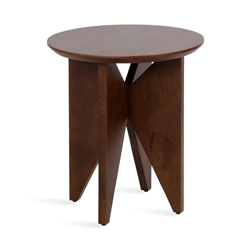 Faiza Modern Wooden Round Side Table