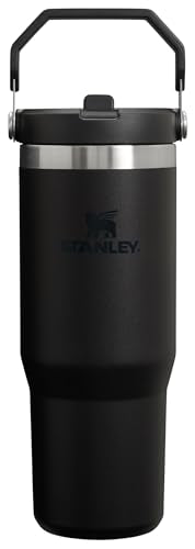 IceFlow Flip Straw Tumbler with Handle 30 oz (Black / 30 Ounces)