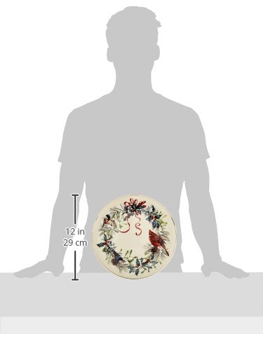 Winter Greetings Porcelain Christmas Dinner Plate Set for 6 (Dinner Plates, Set of 6)