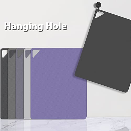Flexible Plastic Cutting Boards for Kitchen (Multi Grey - Large - 5)