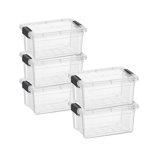 Clear Storage Boxes with Lids (3.4 Quart)