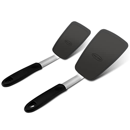 2 Piece Silicone Spatula Turner Set for Everyday Cooking (2 Pack)
