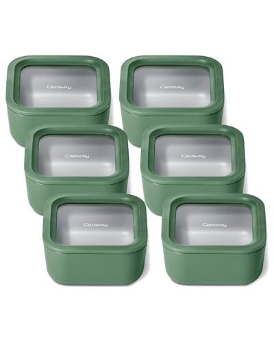 6 Piece Glass Food Storage Container Set (Sage / 4.4 Cup Food Storage (6x))
